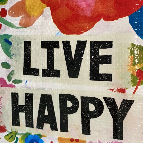 NEW “live happy” large tote carry all bag - Picture 10 of 10